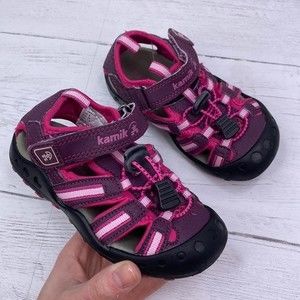 Kamik Girls Sandals Water Shoes Pink Purple in Size 8 Toddler